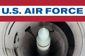 U.S. Air Force logo and ICBM in silo.