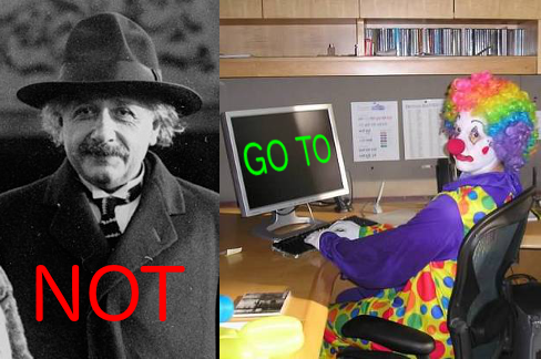 Not black hat hacker Einstein, bad coding clown.