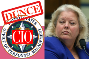 OPM seal, dunce, CIO, Donna Seymour photo.