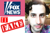 Fox News logo, IT, fake, Christopher Carbone photo.